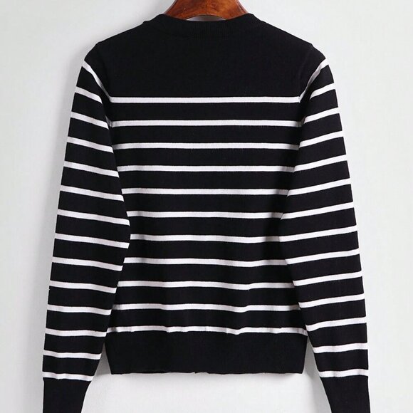 Black Casual Women's Cardigan - Picture 2 of 5